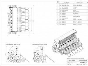 WG 1025 - Variator seed drill Modelo 3D