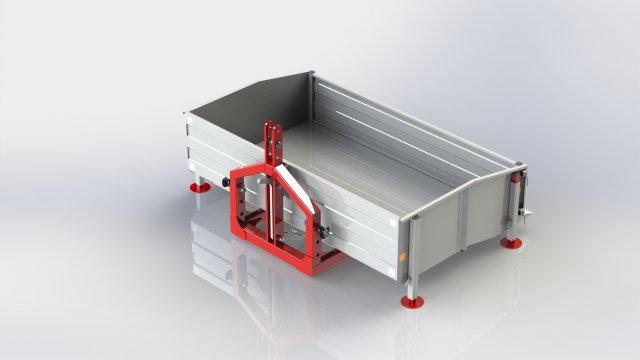 WG 0023 - Transport Box for tractor 3D Модель .c4d .max .obj .3ds .fbx .stl .blend 