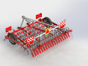 WG 0020 - Tine harrow 300 cm 3D 모델