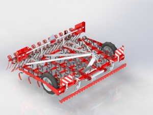 WG 0020 - Tine harrow 300 cm 3D 모델