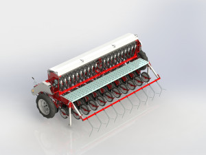 WG 1007 - Mounted mechanical seed drill 3Dモデル