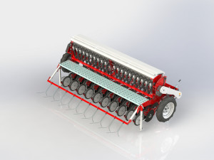 WG 1007 - Mounted mechanical seed drill 3Dモデル