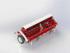 WG 1007 - Mounted mechanical seed drill 3Dモデル