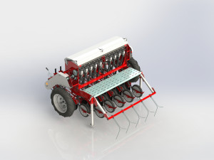 WG 1007 - Mounted mechanical seed drill 3Dモデル
