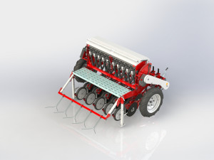 WG 1007 - Mounted mechanical seed drill 3Dモデル