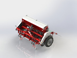 WG 1007 - Mounted mechanical seed drill 3Dモデル