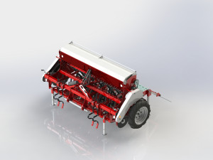 WG 1007 - Mounted mechanical seed drill 3Dモデル