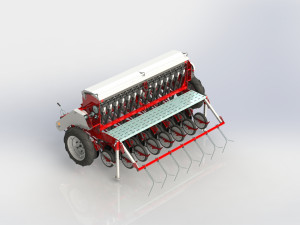 WG 1007 - Mounted mechanical seed drill 3Dモデル