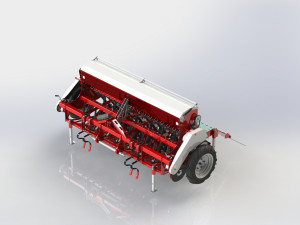 WG 1007 - Mounted mechanical seed drill 3Dモデル