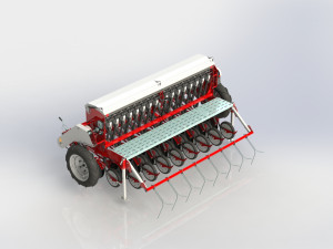 WG 1007 - Mounted mechanical seed drill 3Dモデル