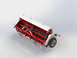WG 1007 - Mounted mechanical seed drill 3Dモデル