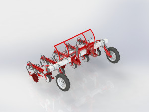 WG 0002 Row-Crop Cultivator Range 300 cm Model 3D