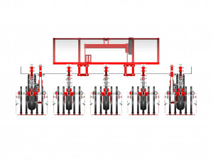 WG 0002 Row-Crop Cultivator Range 300 cm Model 3D