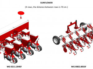 WG 0002 Row-Crop Cultivator Range 300 cm Model 3D
