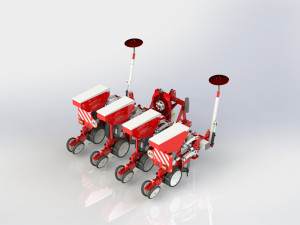 WG 0211 - Double-disc precision vacuum planters 300 cm Model 3D