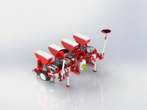 WG 0211 - Double-disc precision vacuum planters 300 cm Model 3D