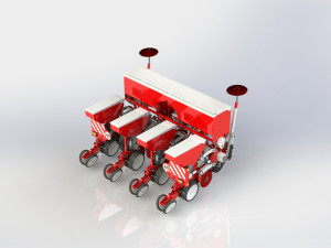 WG 0211 - Double-disc precision vacuum planters 300 cm Model 3D