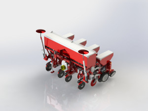 WG 0211 - Double-disc precision vacuum planters 300 cm Model 3D