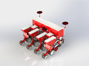 WG 0211 - Double-disc precision vacuum planters 300 cm Model 3D