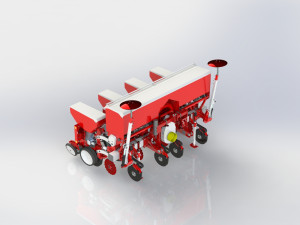 WG 0211 - Double-disc precision vacuum planters 300 cm Model 3D
