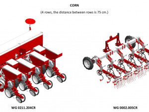 WG 0211 - Double-disc precision vacuum planters 300 cm Model 3D