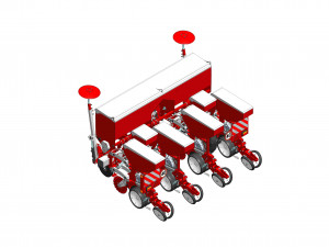 WG 0211 - Double-disc precision vacuum planters 300 cm Model 3D