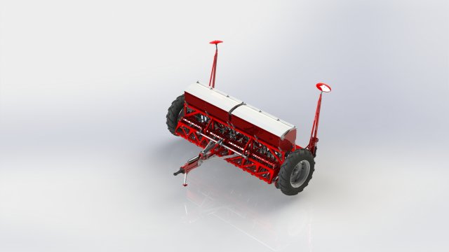 WG 0110 - Seed drills 360 cm Model 3D .c4d .max .obj .3ds .fbx .stl .blend 