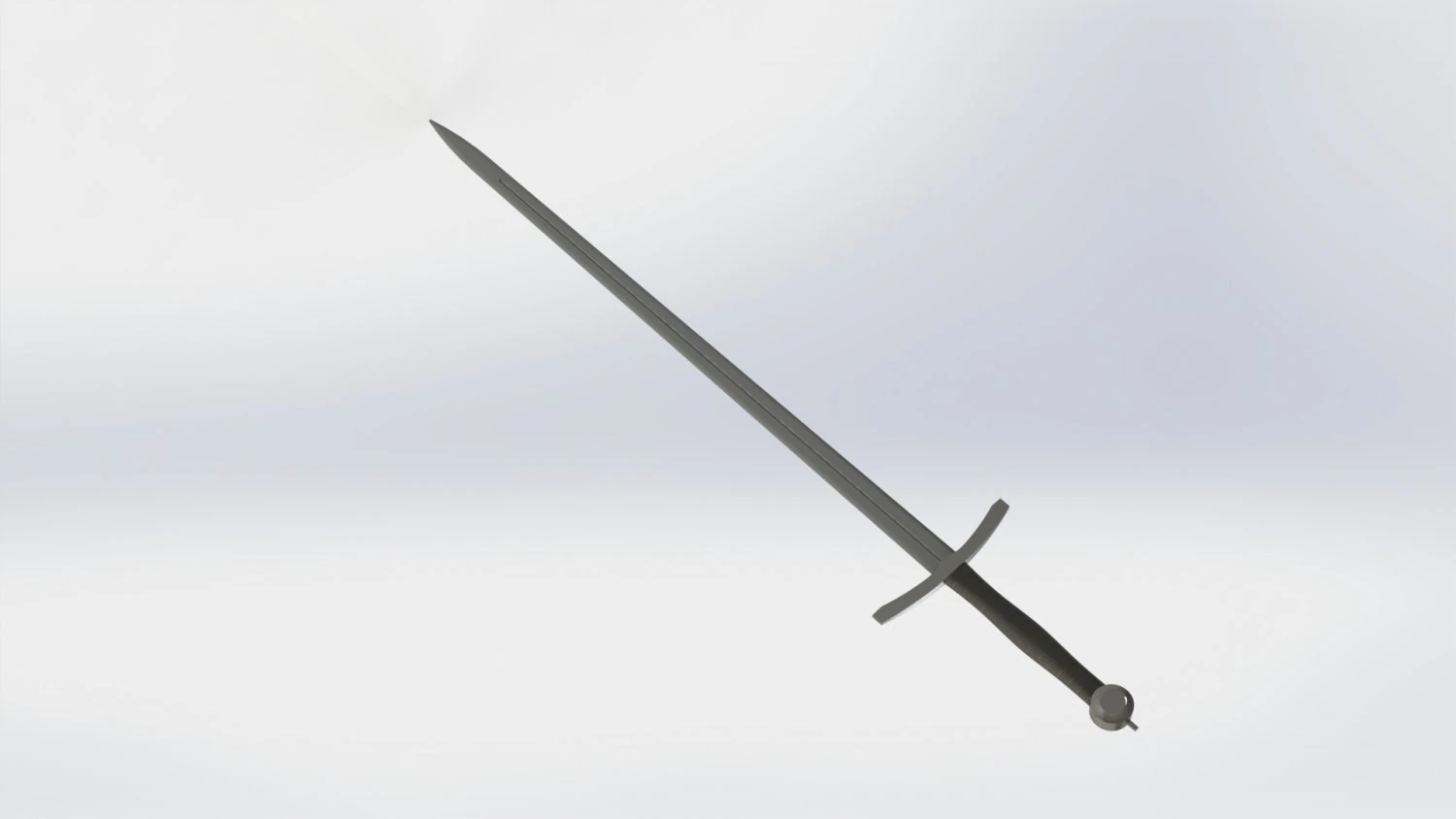 WG 7002 - Bastard sword 3D Model .c4d .max .obj .3ds .fbx .stl .blend 