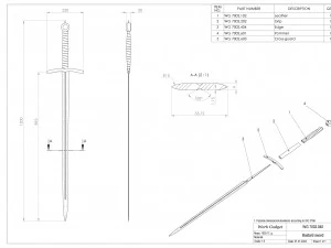 WG 7002 - Bastard sword 3D Model