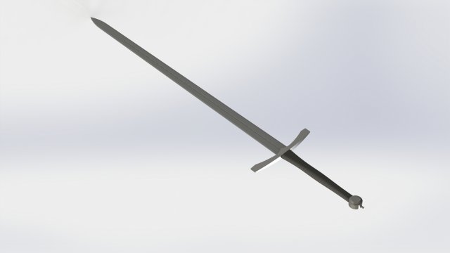 WG 7002 - Two-handed sword 3D 模型 .c4d .max .obj .3ds .fbx .stl .blend 