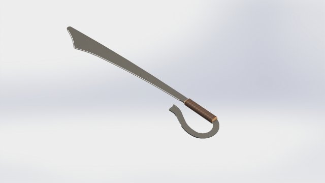 WG 7002 - Ersatz falchion v1 3D Model .c4d .max .obj .3ds .fbx .stl .blend 