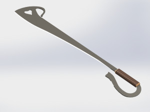 WG 7002 - Ersatz falchion v3 3D Model