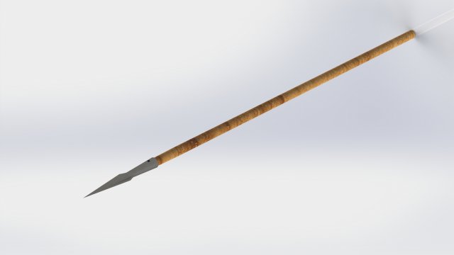 WG 7011 - Short spear 3D 모델 .c4d .max .obj .3ds .fbx .stl .blend 