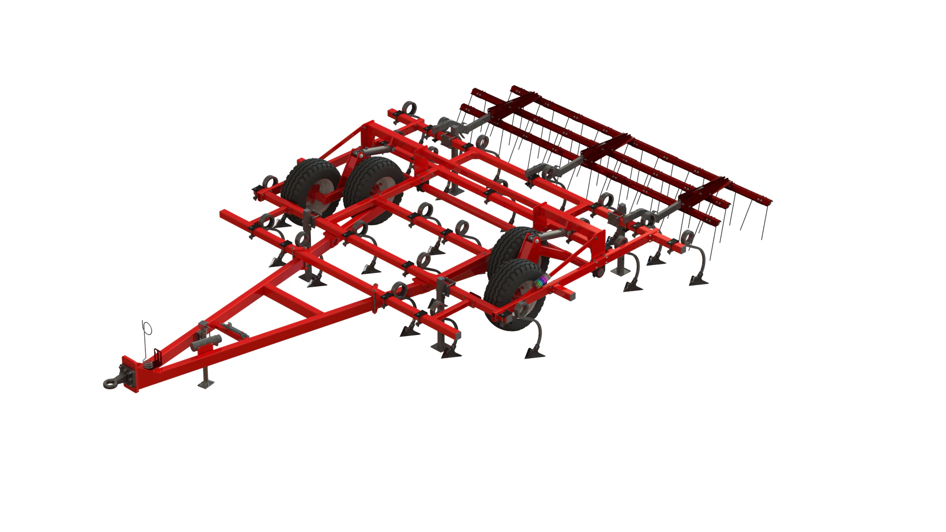 WG 0038 - Field cultivator 4m 3D Model .c4d .max .obj .3ds .fbx .stl .blend