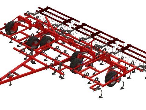 WG 0038 - Field cultivator 8m 3D Model