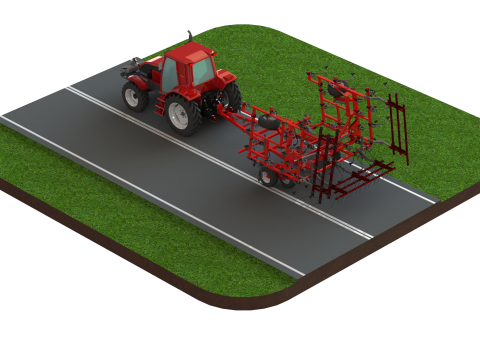 WG 0038 - Field cultivator 8m Modèle 3D