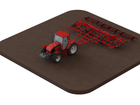 WG 0038 - Field cultivator 8m Modèle 3D