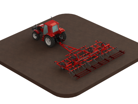 WG 0038 - Field cultivator 8m Modèle 3D