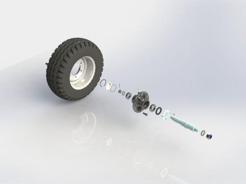 Agricultural wheel hub 10-75x15 3D Model