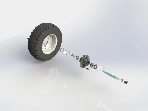 Agricultural wheel hub 10-75x15 3D Model
