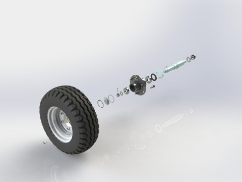 Agricultural wheel hub 10-75x15 3D Model