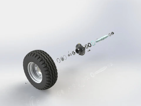 Agricultural wheel hub 10-75x15 3D Model