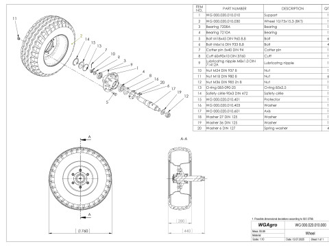 Agricultural wheel hub 10-75x15 3D Model