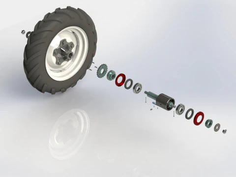 Agricultural Wheel hub 5xR16 3D Model