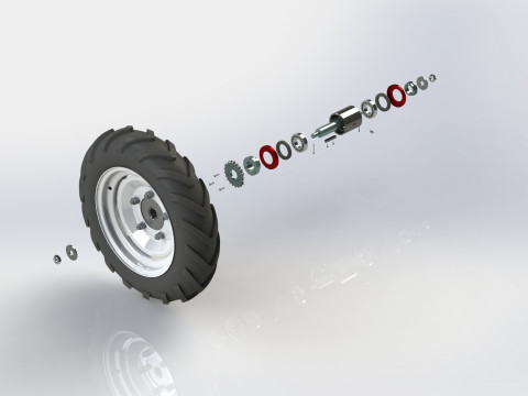 Agricultural Wheel hub 5xR16 3D 模型
