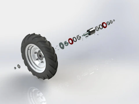 Agricultural Wheel hub 5xR16 3D Model