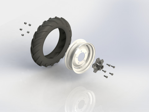 Agricultural Wheel hub 5xR16 3D 模型