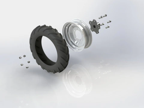 Agricultural Wheel hub 5xR16 3D Model