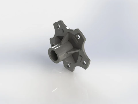 Agricultural Wheel hub 5xR16 3D Model
