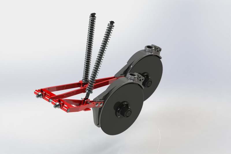 Coulter unit with linkage Modello 3D .c4d .max .obj .3ds .fbx .stl .blend 